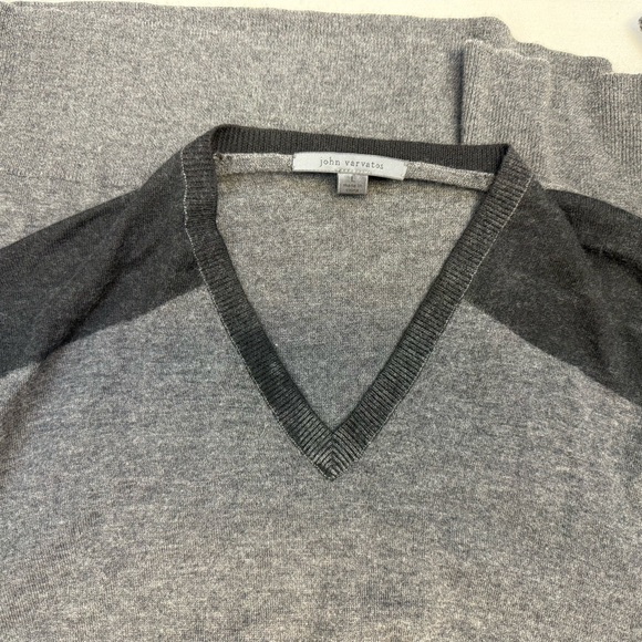John Varvatos Gray V-Neck Sweater